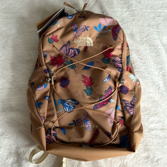 NWT The North Face full laptop backpack in floral and butterfly print - Picture 1 of 6